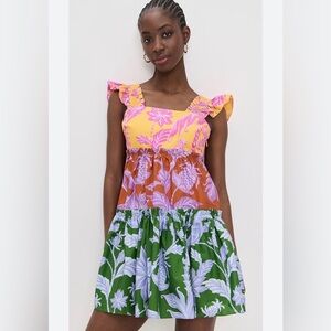 Farm Rio Tropical Swing Mix Mini Dress size XXS